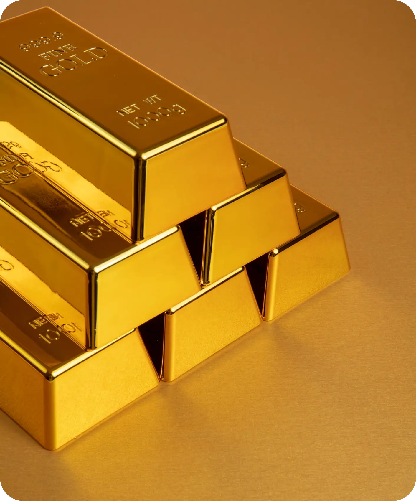 Stacked gold bars